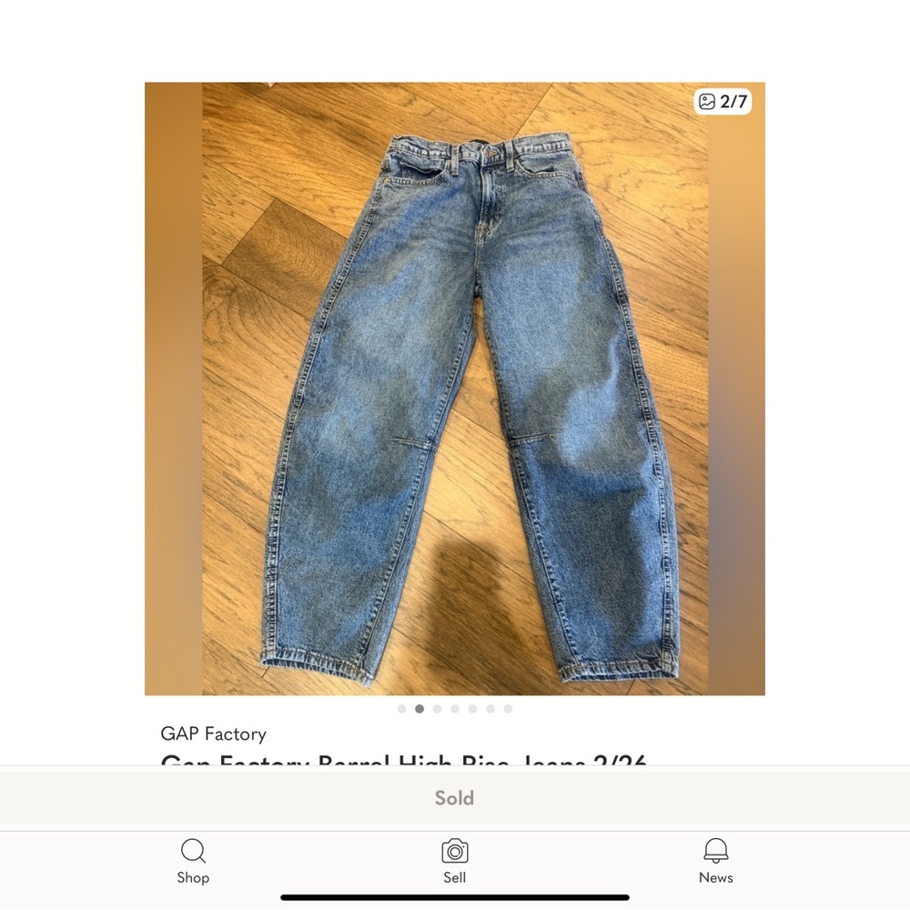 Gap Factory Barrel High Rise Jeans 2/26 - Picture 2 of 7